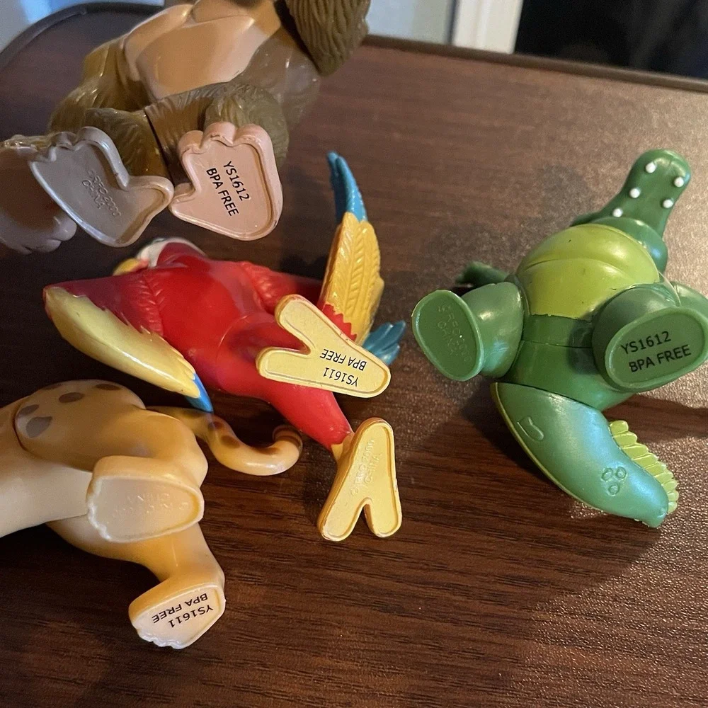 Rainforest Cafe Animals Lot of 6 Posable Action Figures RFC Vintage Loose Figure